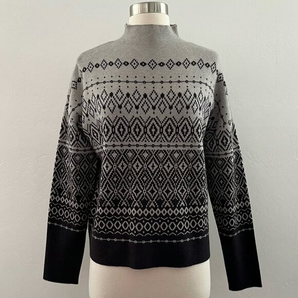 NWOT! JOIE NORDIC FAIR ISLE MOCK NECK SWEATER - Picture 4 of 7